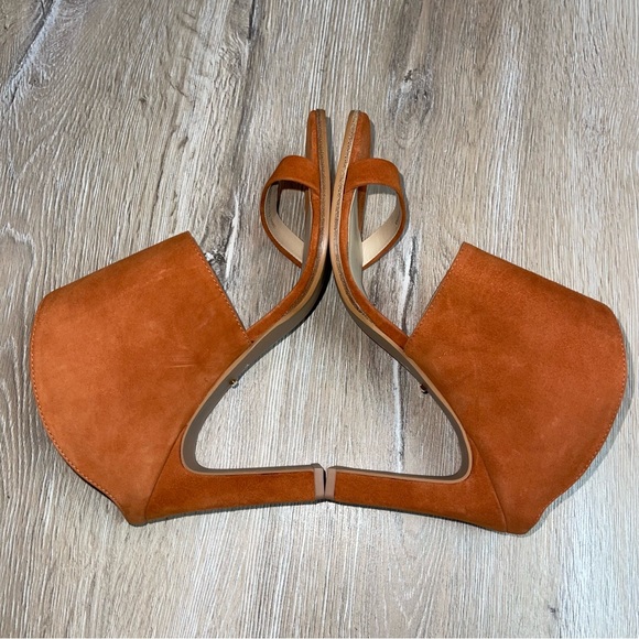 42 GOLD Women's 42 Gold Suede Linx Slide Rectangular Heel Orange 10M - Picture 6 of 15